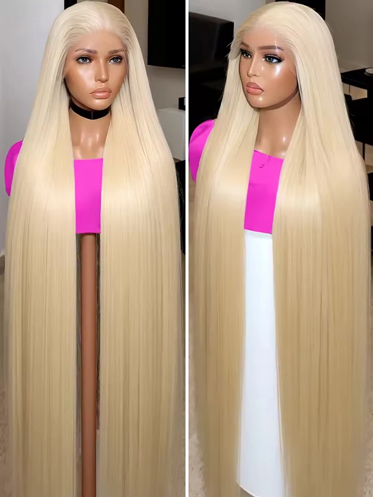 613 honigblonde farbige 13x6 HD Lace Front Echthaarperücken 30 40 Zoll Knochengerade 13x4 Lace Frontal Perücke für Frauen 250 Dichte