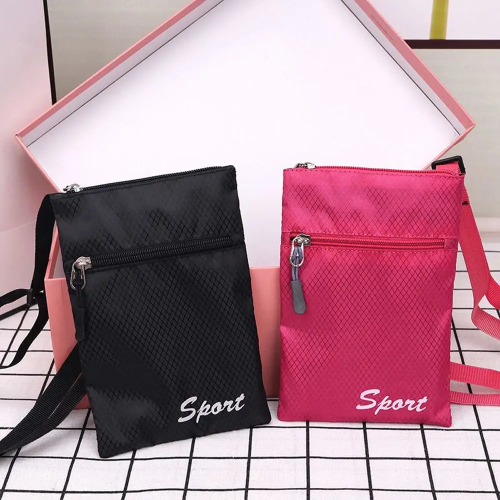 Shopping Soild Color Simple Fashion Over The Shoulder Square Messenger Bag Mobile Phone Bag Letter Storage Bag