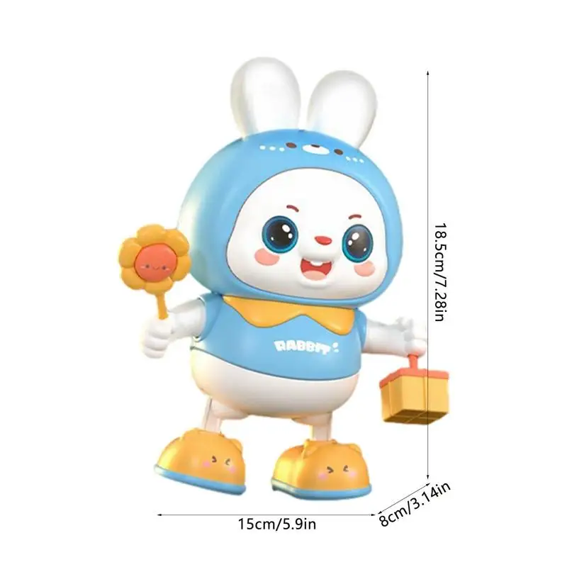 Cartoon Electric Bunny Kids Music Toy Little Rabbit Light Up Music Dancing Rabbit Toy Interactive Bunny Toy For Kids Toddlers