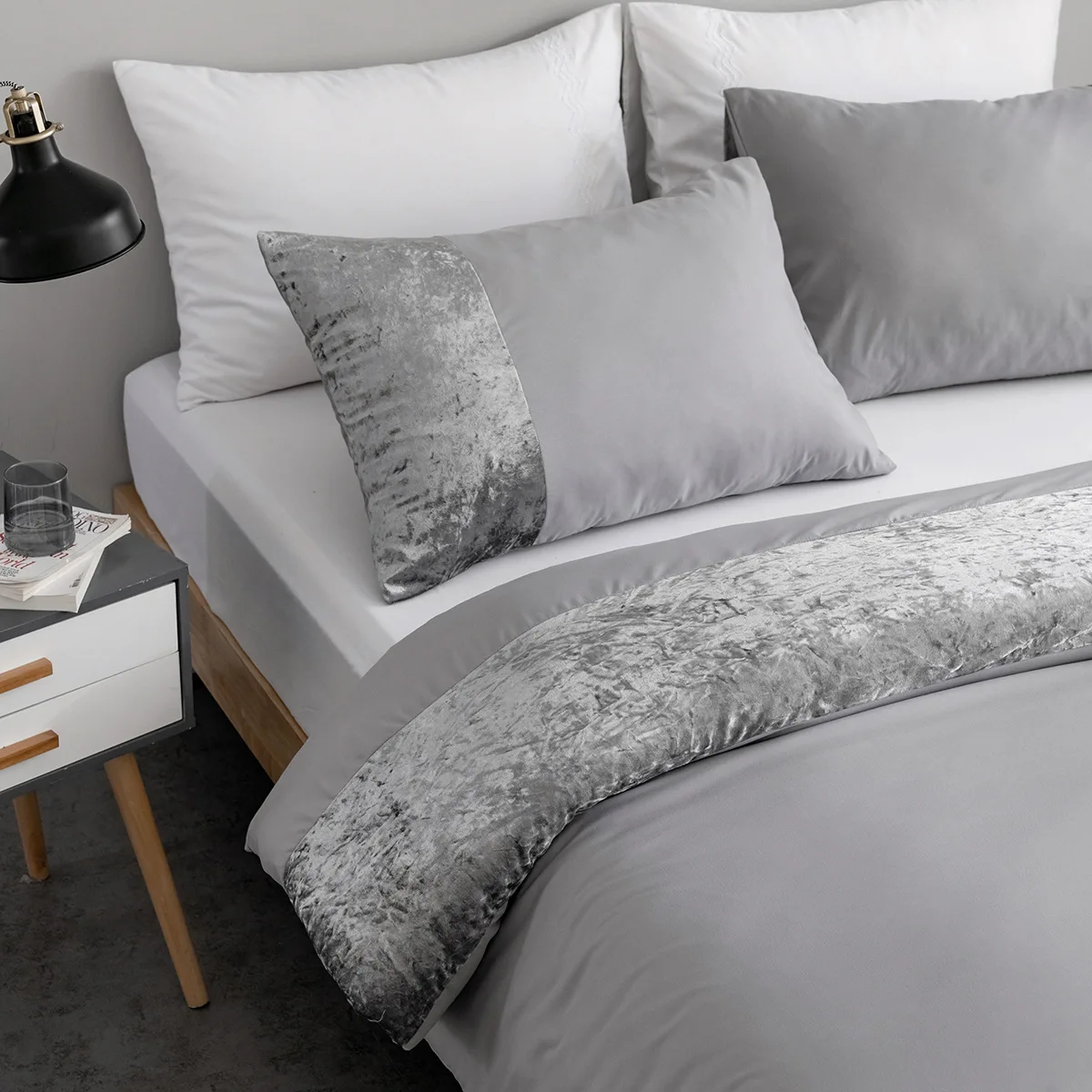 Imagem -03 - Luxo Casa Têxtil Cama 3-piece Macio e Quente Veludo Capa de Edredão Fronha Conjunto Gêmeo Completa Rainha Sizecomforter Conjuntos