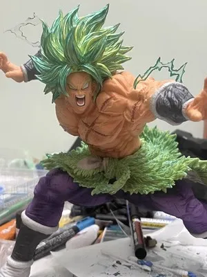 Inventory Original Bandai Broly Dragon Ball Z Anime Figure Broli 23cm Pvc Model Action Figurines Statue Collectible Toys Gifts