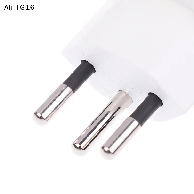 【TG16】1Pc 2026 New 3 Pin Plugs Adaptor 250V 10A Embedded Adapter Converter Plug EU DE Germany Socket Plugs Turn To French Plugs
