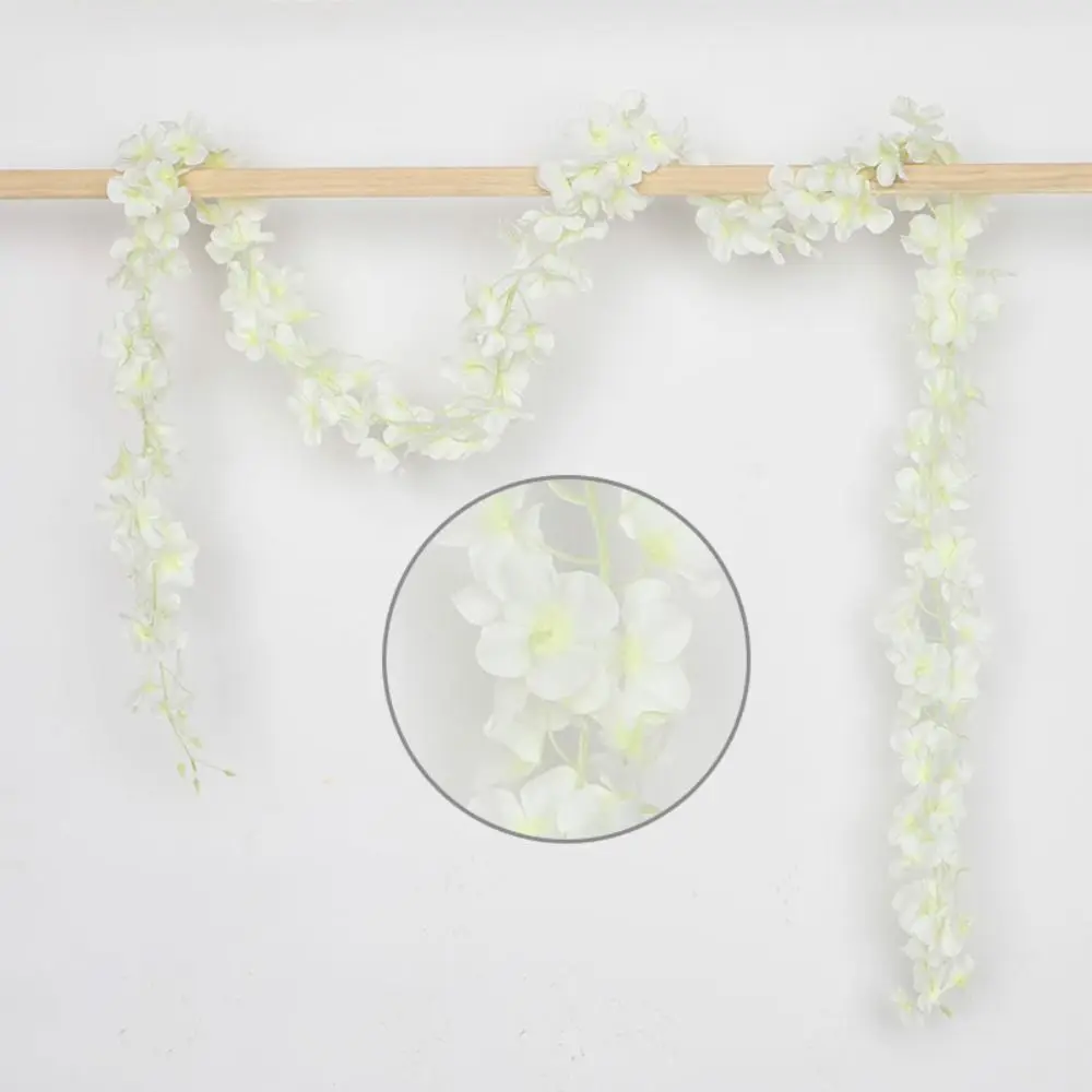 Seidenblumen Künstliche Glyzinien Kunstblumen Grüne Blätter Künstliche Orchideen 2M Lange Hängende Girlande Wanddekoration – Detail 11