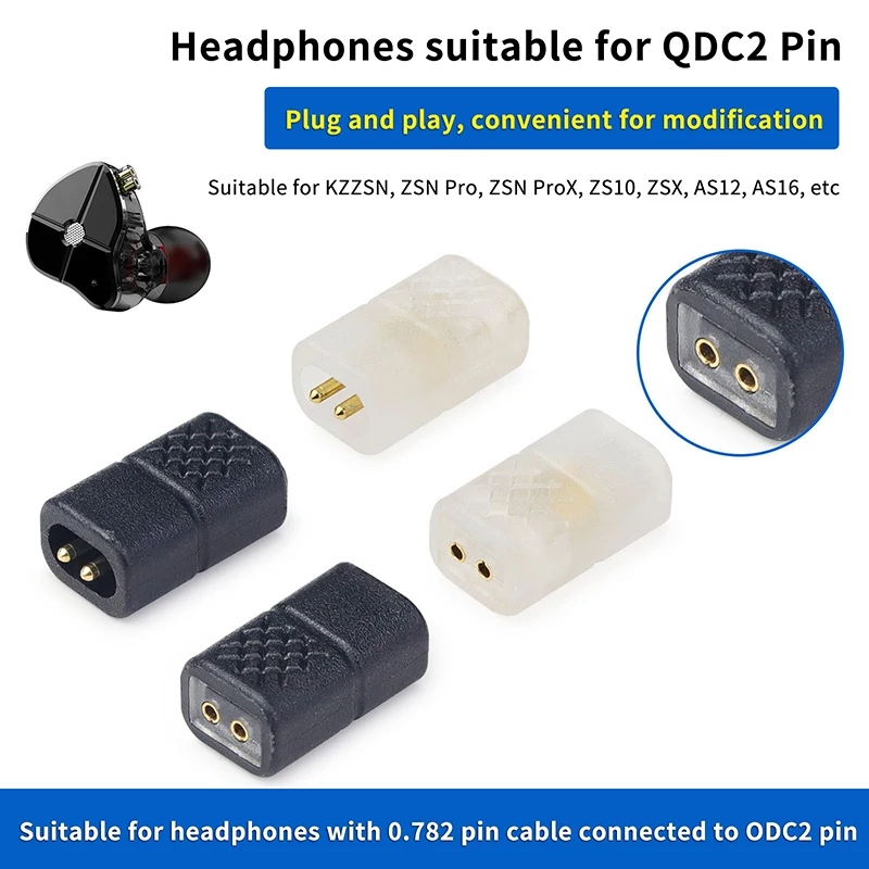 Adaptador de Auriculares de 0.78mm Hembra a QDC Macho para KZ ZSN ZSN Pro ZSN Pro X ZS10 ZSX AS12 AS16