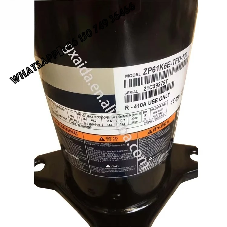 

R410A Superior Quality ZP Series Scroll Refrigeration Compressor ZP61K5E-TFD-130 ZP61KCE-TFD-130