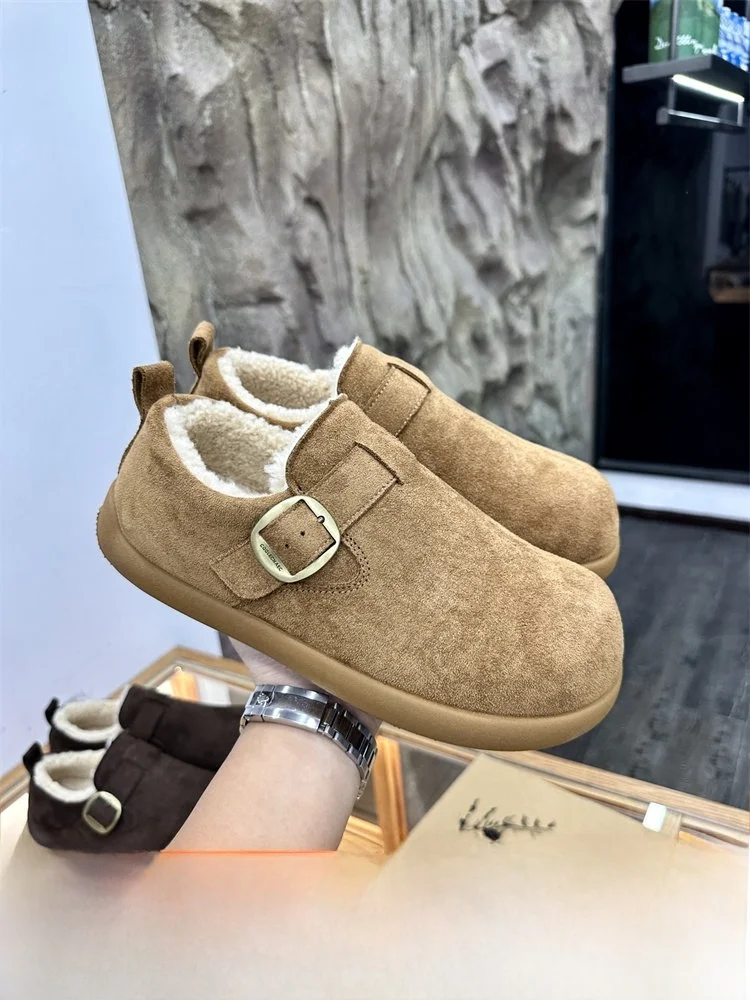 Warmth Guaranteed Men's Winter Boots Soft Bottom Fleece Lined Cotton Shoes Fashionable Snow Boots Casual Short Tube Boot