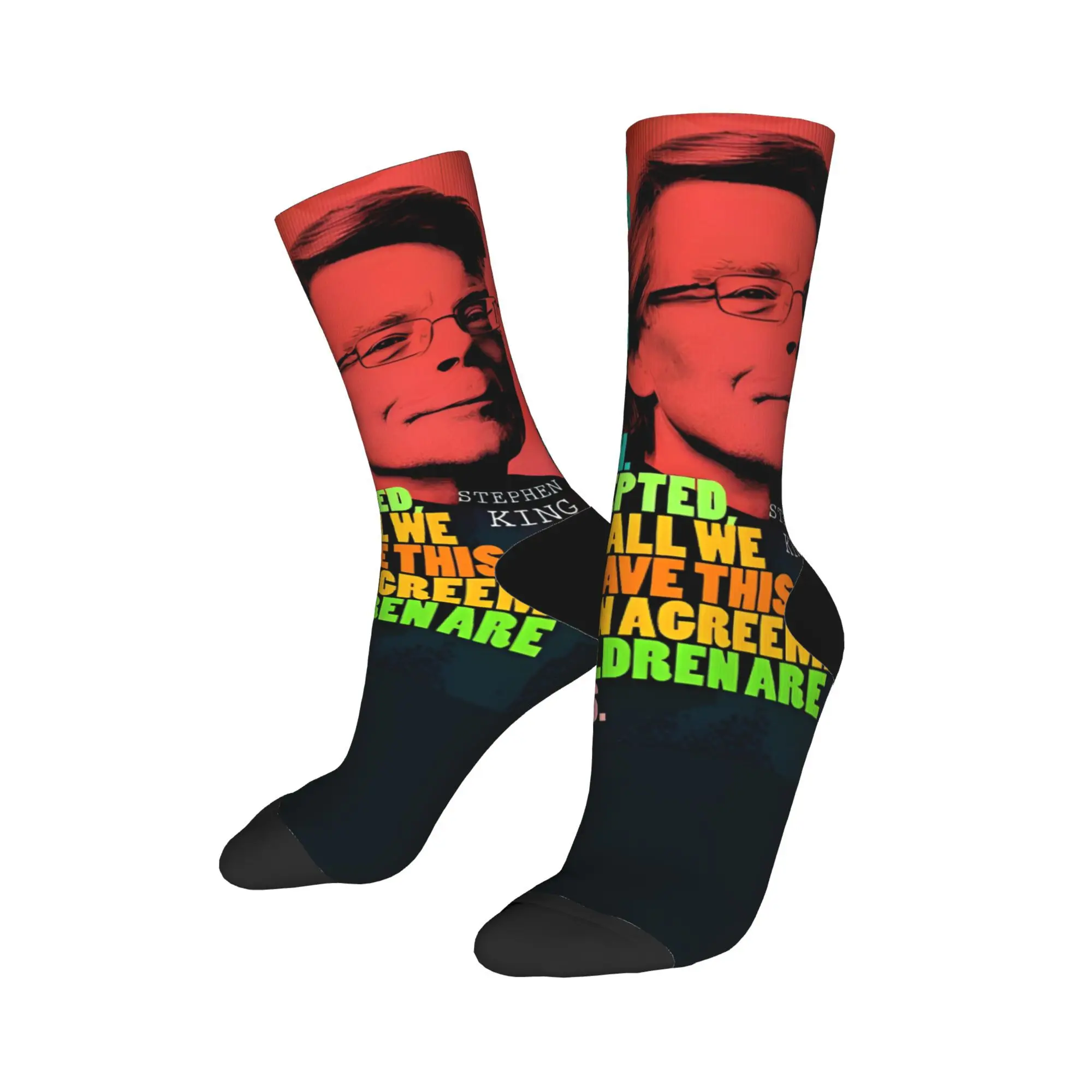 Winter Warm Harajuku Unisex Stephen King Quote  Socks  Non-slip Skateboard Socks