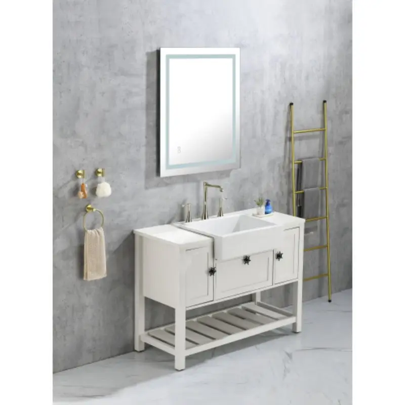 High lumen lighting bathroom wall hanging mirror + anti-fog separate control + dimming function