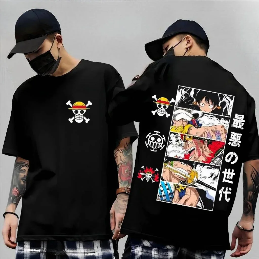 One Piece Anime T Shirt Men Women Cotton Short Sleeve Tee Tops 2026 Summer Luffy Zoro Sanji Graphic Print Streetwear Casual Y2k
