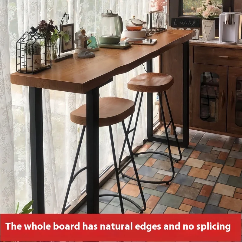

Modern Wood Bar Table Balcony Lean Against Saloon Commercial Desk Dj Bar Table Reception Booth Night Club Furniture Mesa FYBT