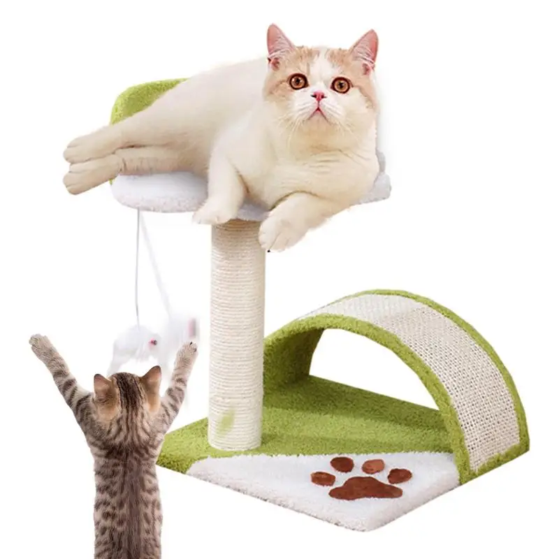 Sisal Cat Scratch Post Sisal Scratch Board Claw Grinding Scratching Bridge Cat Teaser Toy Sisal Cat Tree Tower Cat Teaser Ball