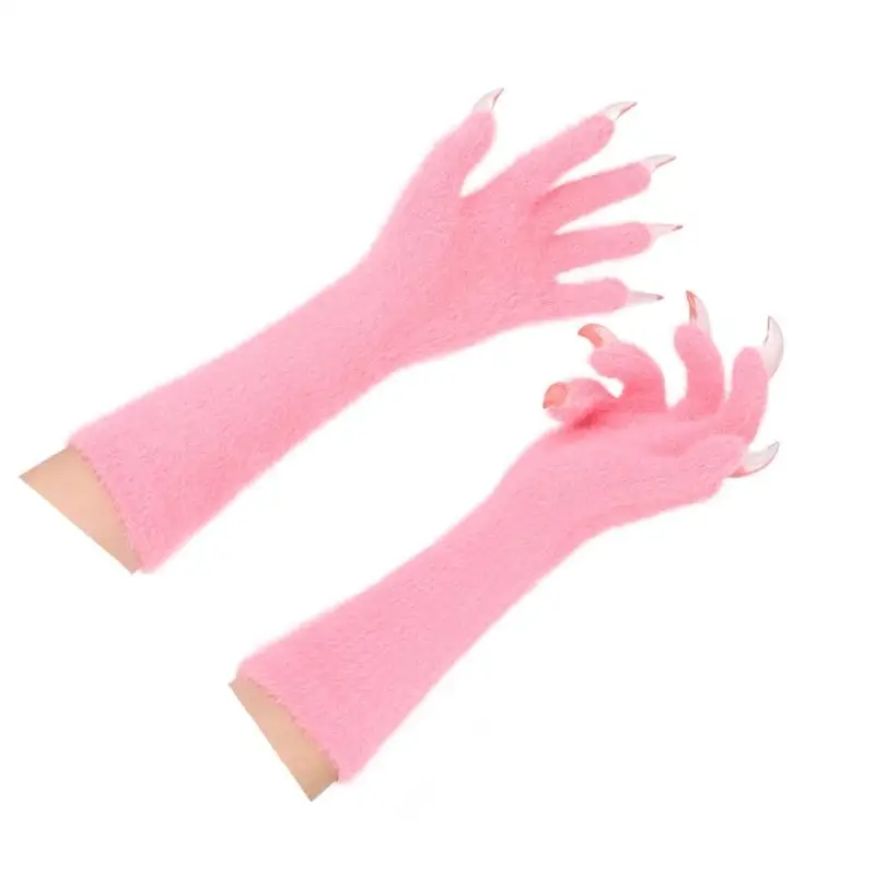 39BD Leicht zu reinigende, realistische Tierklauenhandschuhe, Halloween-Kostümzubehör, Nylonhandschuh – Detail 7