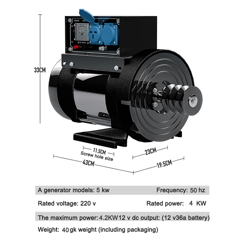 

Small Diesel Generator 5KW Single-Phase Stand-Alone 220V Gasoline All-Copper Household Appliances Air-Conditioning Refrigerator