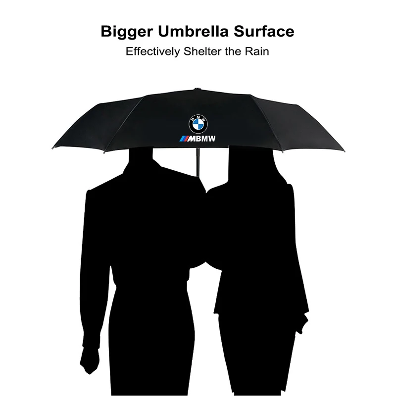 For BMW M X1 X3 X5 X6 X7 F10 F15 F25 F30 E39 E46 E87 E90 Car Automatic Folding Sun Protection Umbrella Sunshade Auto Accessories