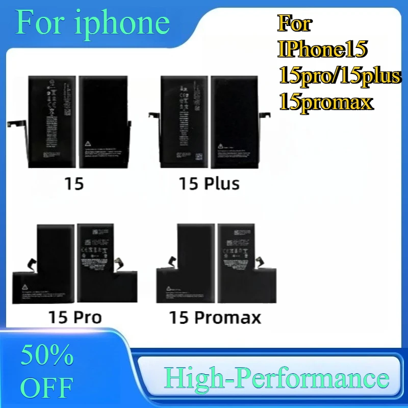 

Сменный высокопроизводительный аккумулятор для IPhone15/15pro/15plus/15promax с длительным режимом ожидания