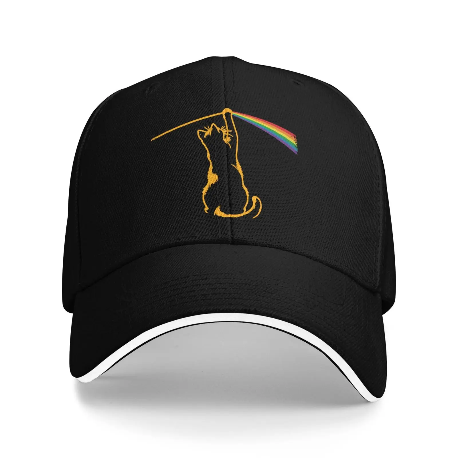 

Funny Cat Print Trucker Hat Adult Sport Dad Hat Sun Caps Golf Hats Adjustable Polyester Baseball Caps Summer Outdoor