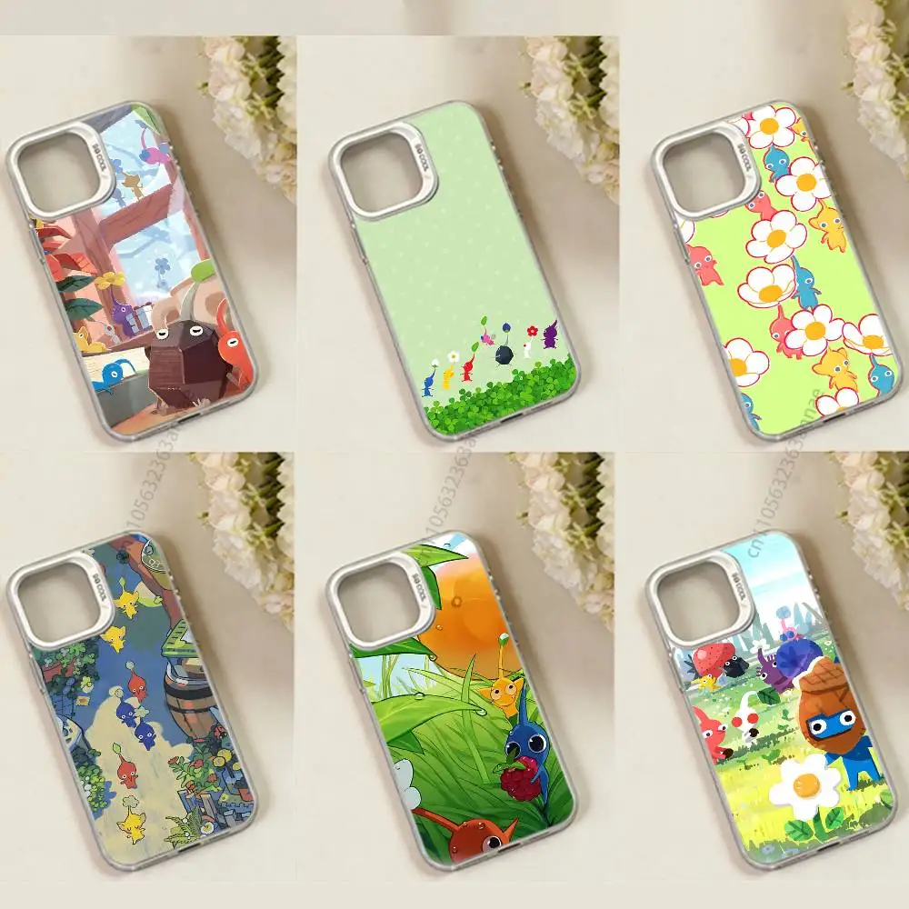 P-Pikmin Game Cute Phone Case for iPhone18 17 15 16 Pro Max Air SE 11 13 Pro 14 Plus 12 11Pro 15Pro Max 16e Cover