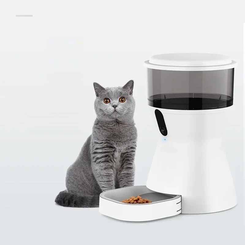 

z 4L Smart WiFi Pet Feeder with Mobile App Remote Control Dog Food Dispenser with Microchip Automatic Cat Bowl Feeder