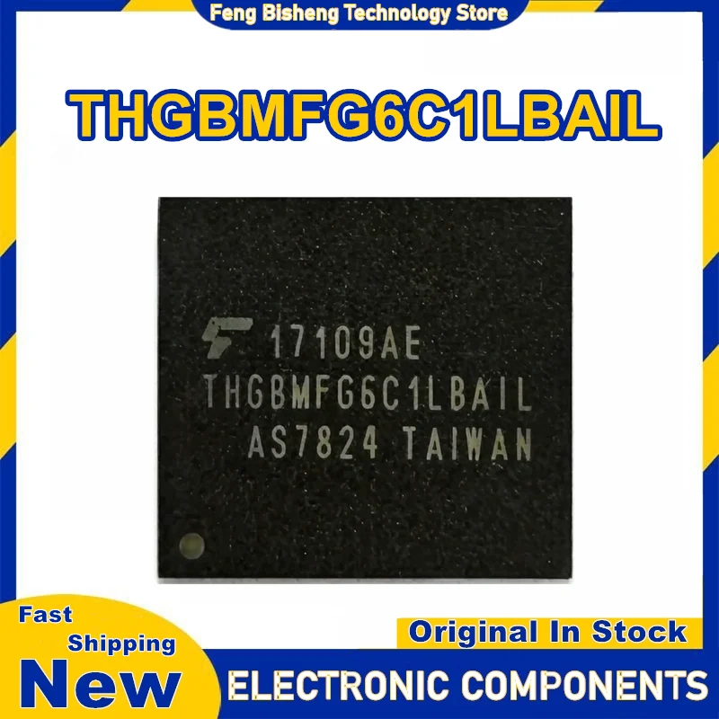

THGBMFG6C1LBAIL 8GB 5.0 version EMMC flash IC font library 0-10 New Original in stock