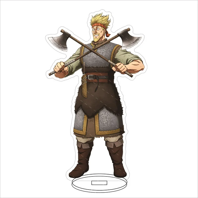 Quente dos desenhos animados vinland saga anime figuras thorfinn thordarson canute acrílico stands personagem thorkell modelo 15cm decoração de mesa prop