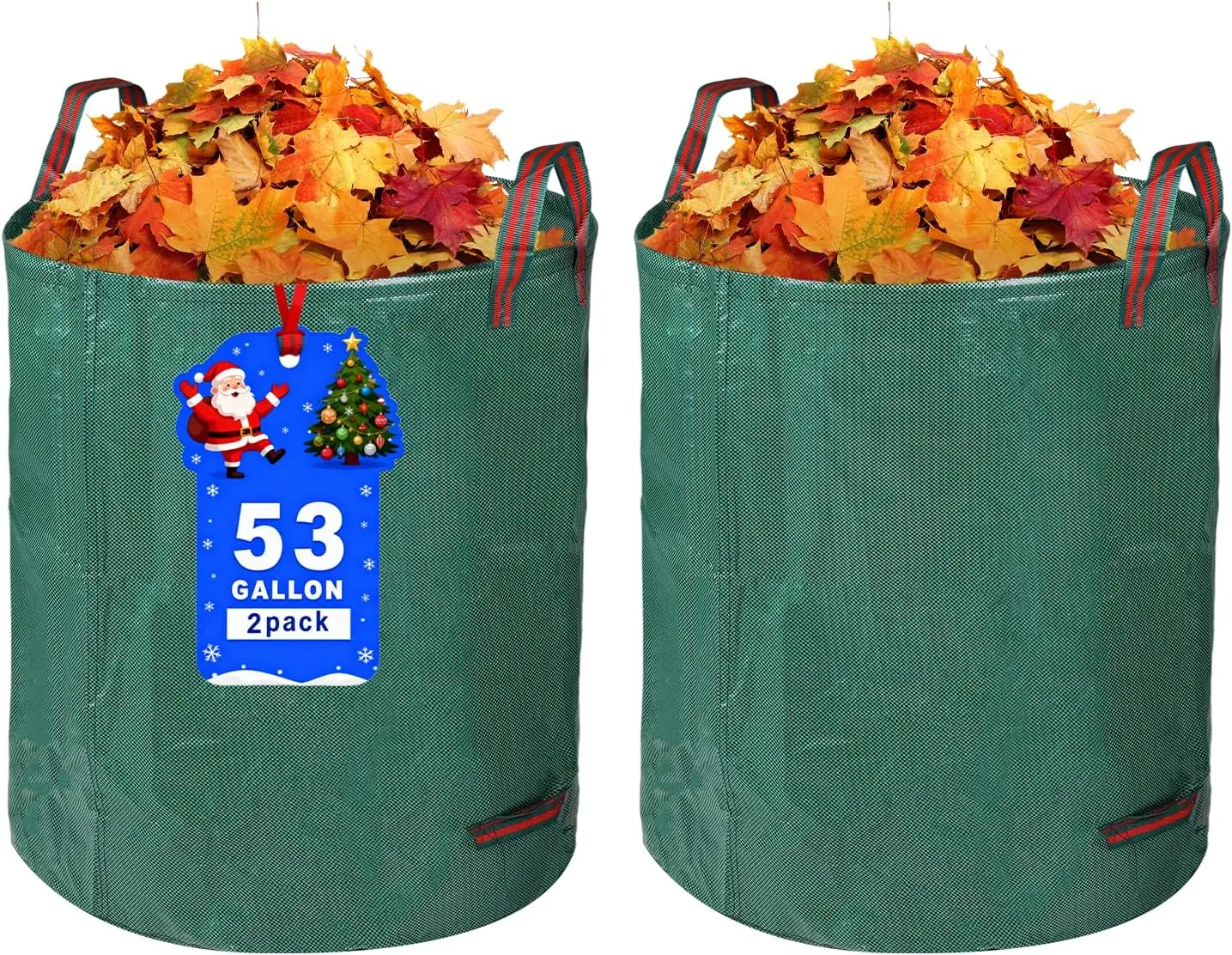 

Мешки для сбора листьев и мусора объемом 53 галлона, многоразовые, сверхпрочные садовые мешки для сбора листьев, контейнер для отходов