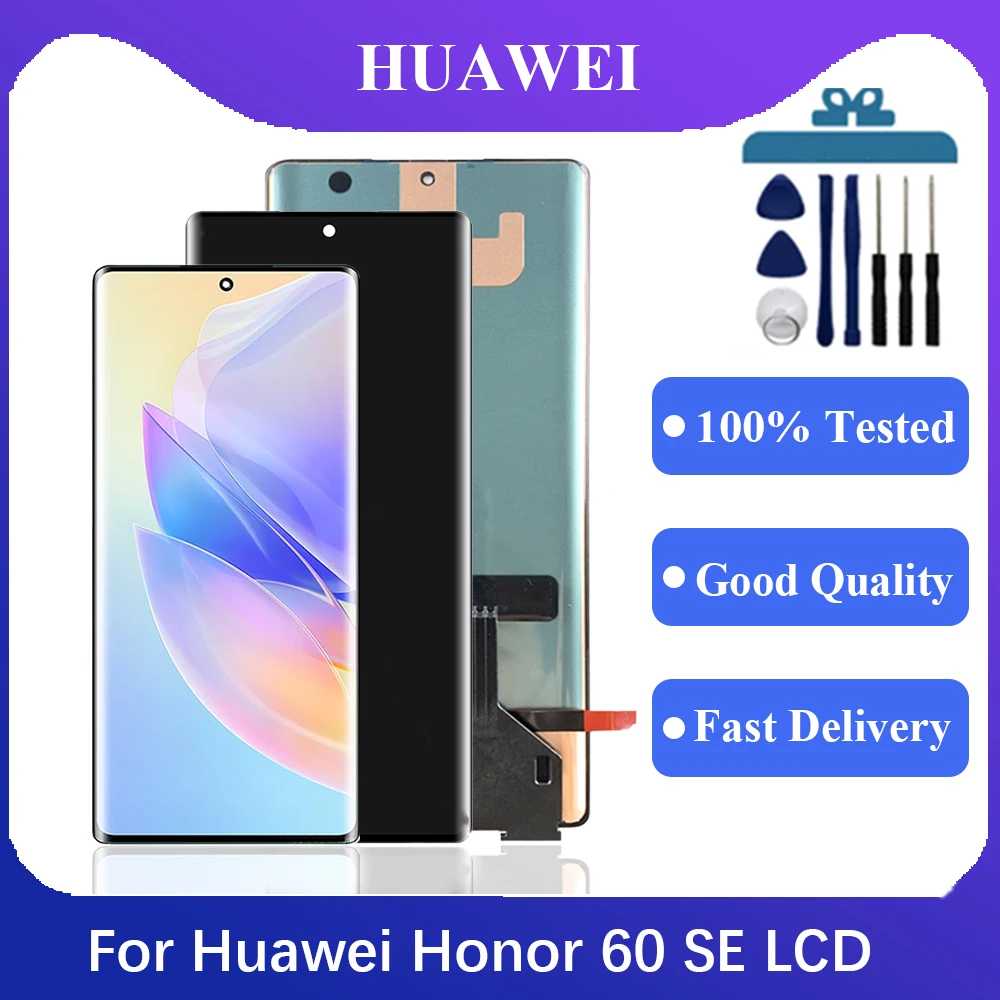 

ЖК-дисплей 6,67 дюйма для Huawei Honor 60 SE, дисплей с сенсорной панелью, дигитайзер для Honor 60 SE, запасные части