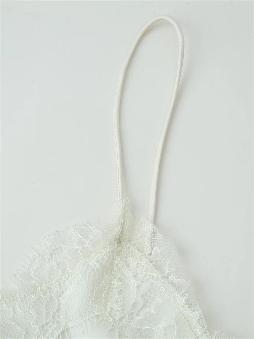 Abito da donna sexy senza maniche in pizzo con scollo all'americana Moda 2025 Nuovo arrivo Abito alla moda per le donne