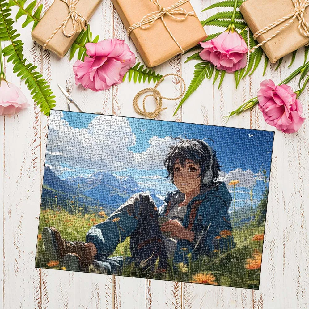 35/150/300/500/1000pcs Custom Photo cool boy Personalised Decompression Puzzles Mosaic Custom Puzzles in Photos Jigsaw puzzle