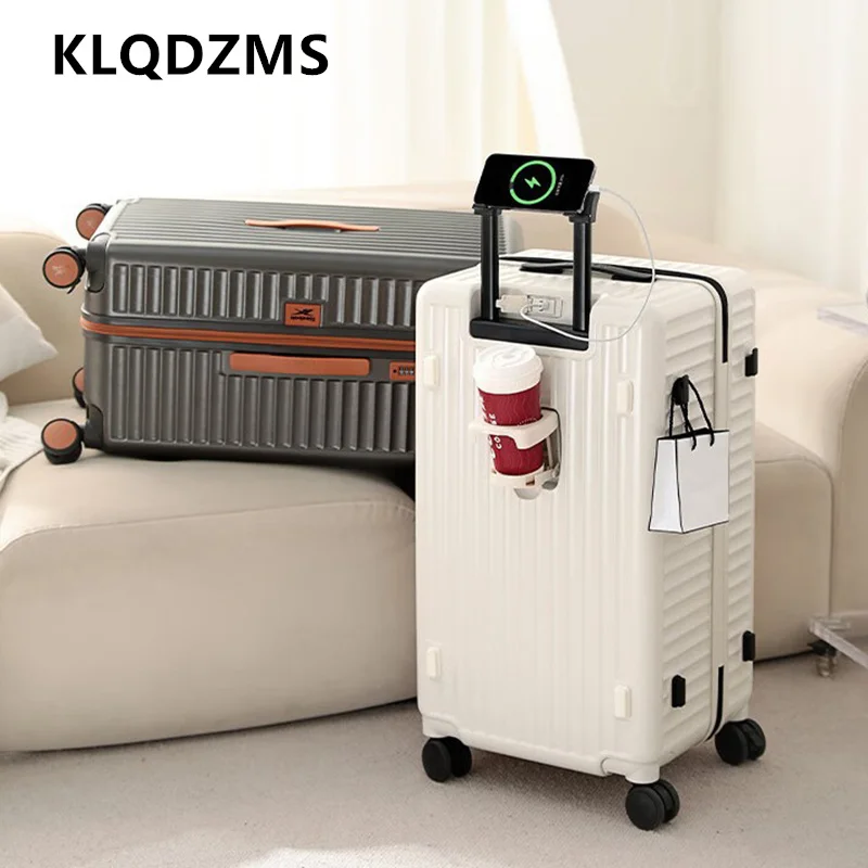 

KLQDZMS Suitcase High Quality PC Boarding Box Large Capacity Trolley Case 20"24"26"28 Inch Men's Password Box Rolling Luggage