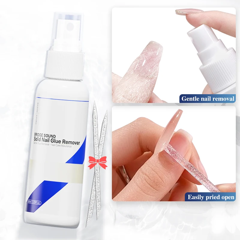 

BRIDGE SOUND 60 мл твердые средство для снятия клея для ногтей | 15S Быстрое удаление | Профессиональный подъемник Crystal | Маникюрный набор для салона и дома ​