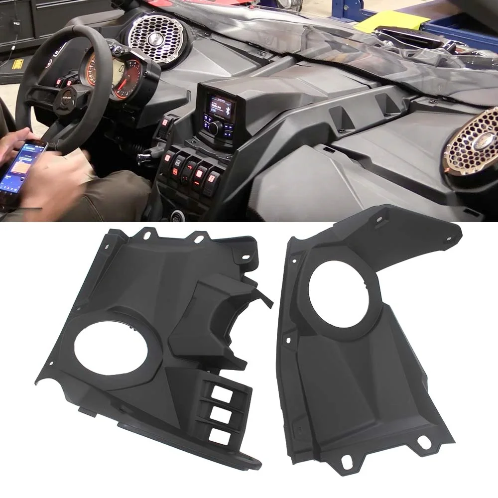 2Pcs Black Front Speaker Panel UTV Accessories Fit for Maverick X3 MAX DS RS Turbo R: 2017- 2023 Parts