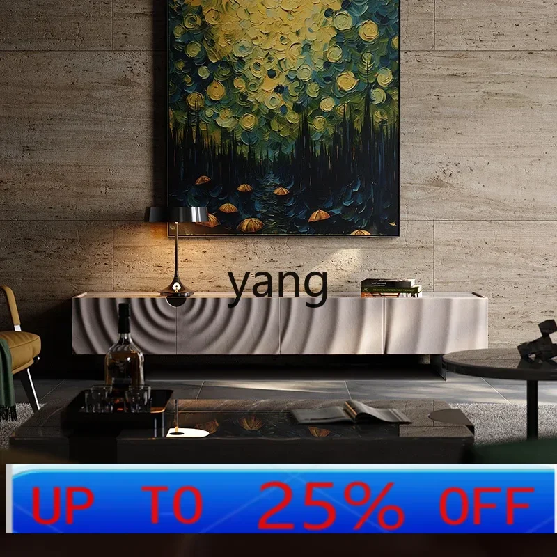 LTT light luxury TV cabinet villa whole house with natural marble TV cabinet coffee table combination