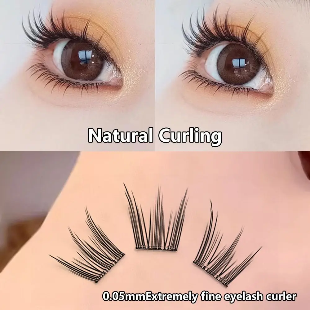 Com tiras de cola gelatinosa mangá cílios sem cola anime cosplay 3d cílios postiços vários estilos maquiagem nude gato elf cílios homens