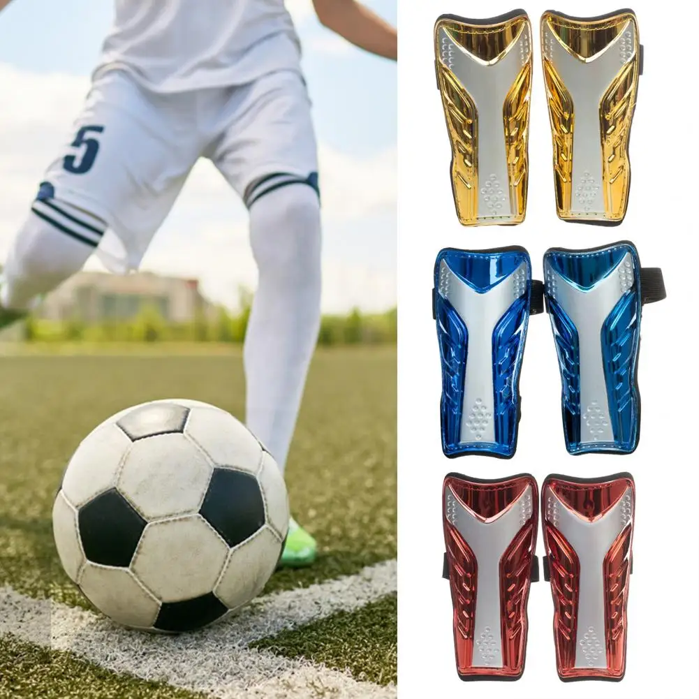 1 Pair Football Shin Pads Flexible Stable Shin Guards Elastic Reinforced Straps Thickened Shockproof Shin Protection Shin Pads