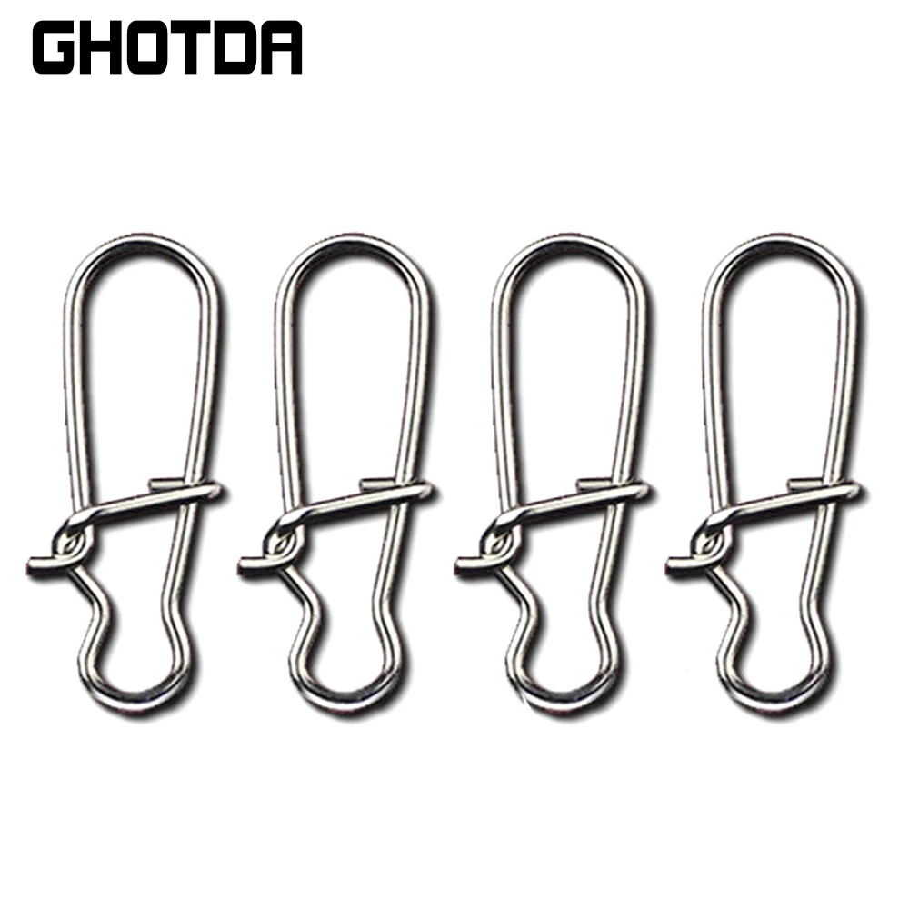 GHOTDA Fishing Connector Swivel Snap Pin Strong Strength 8kg-47kg Fishhook Lure Carabiner Tackle Tool Fly Fishing Accessorie