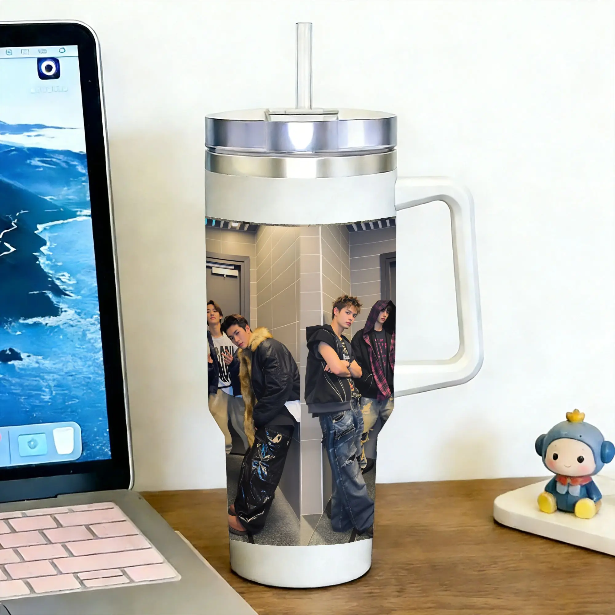 

Stainless Steel Tumbler Kpop C-Cortis Car Mugs Hot Drinks Insulated Large Capacity Water Bottle Coffee Mug,