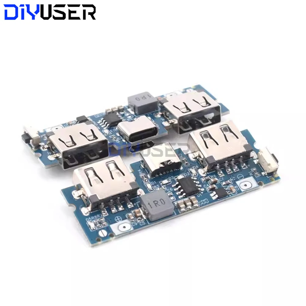 Micro/Type-C USB 5V 2.4A Dual USB 18650 Boost Battery Charger Board Mobile Power Bank Accessories For Phone DIY