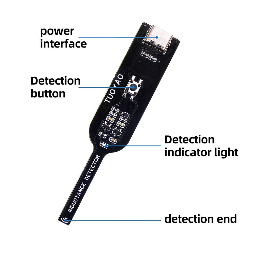 DC 5V Inductance Tester Motherboard Coil Tester Inductor Detector Repair Tool Electromagnetic Induction Quick Fault Check Type C