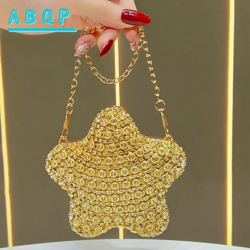 New Dinner Women's Bag Luxury Brand Diamond-encrusted Exquisite Mini Dinner Party Women's Bag Personalized Women's Shoulder Bag