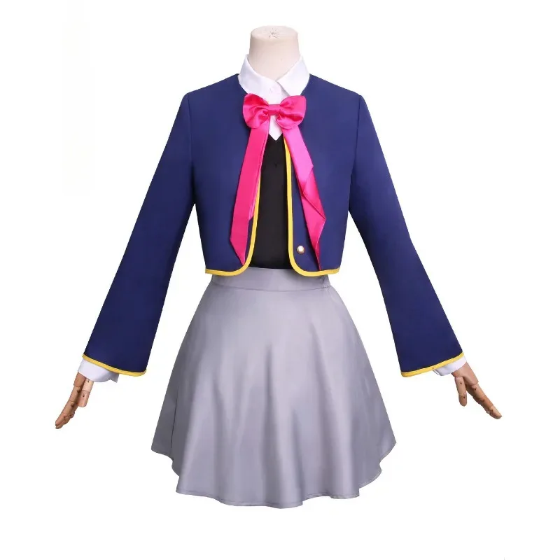 

CyAnime Oshi No Ko Hoshino Rubi Косплей Костюм JK Униформа Парик Комплект Представление Песня Костюм Хэллоуин Женский Костюм