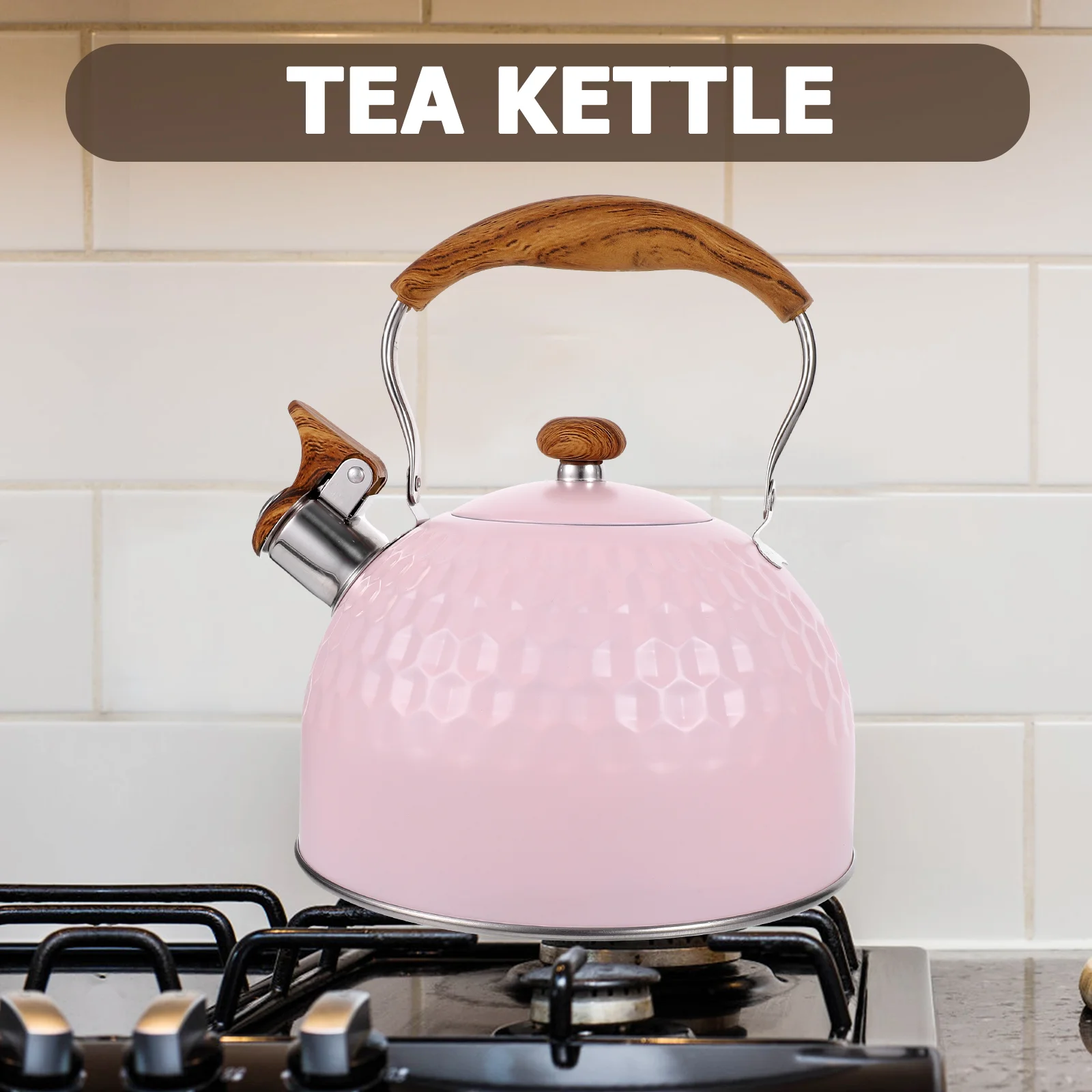 Stainless Steel Kettle Practical Pink Tea Kettles Electric Silver Coffee Gooseneck Water Pot Cafe Kitchen