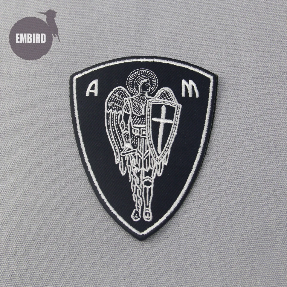 Embroidered Appliques For Boys Archangel St.Michael Saint Ceo-Friendly 3D Patches Army For Backpacks