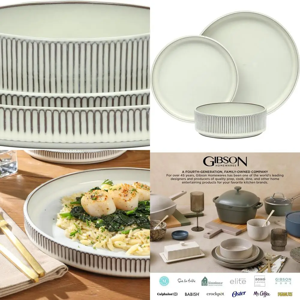 

Набор керамической посуды из терракота на 4 человека с реактивной глазурью, тиснеными тарелками и мисками кремово-белого цвета