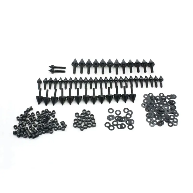 

Motorcycle Fairing Spike Screw Bolts Kit for Yamaha YZFR6 YZF-R6 1999 2000 2001 2002 yzf r6 Aluminum Accessories Black / Silver