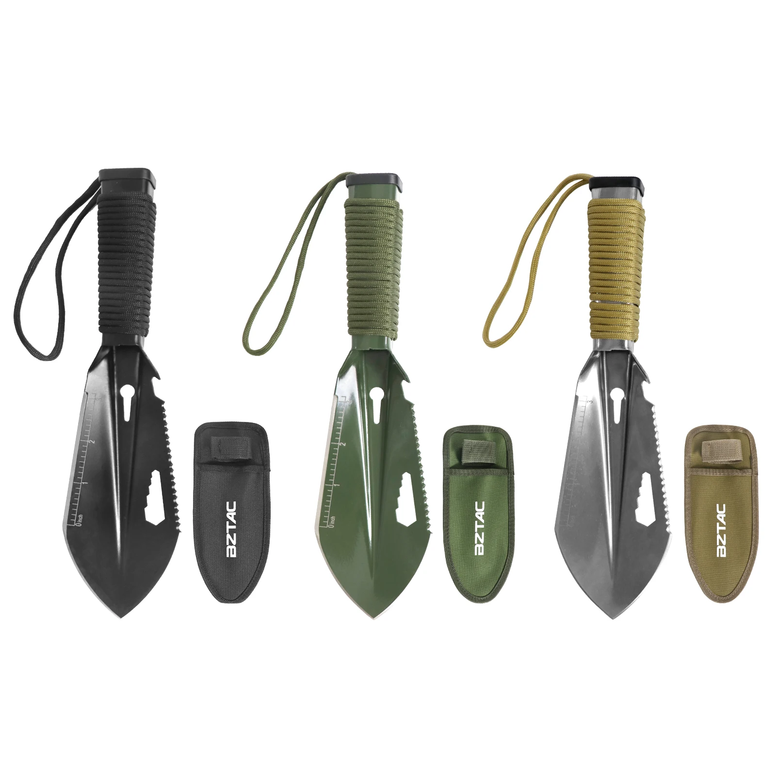 Outdoor Camping Shovel Planting Stainless Steel Backpacking Garden Tool with Carrying Pouch for Digging Hiking Gardening Outdoor