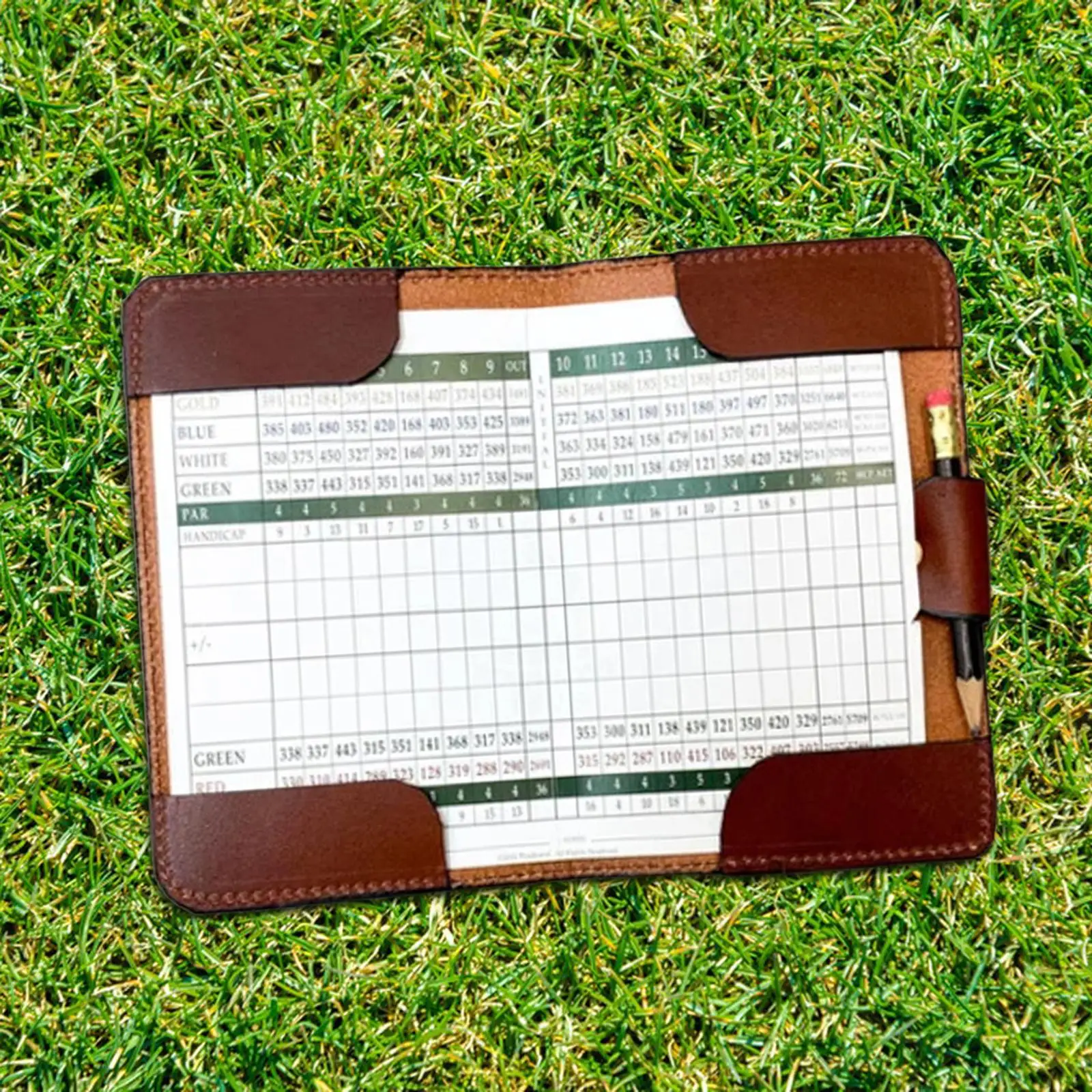 Golf Scorecard Holder Golf Yardage Book Cover for Outdoor Golfing Practicing