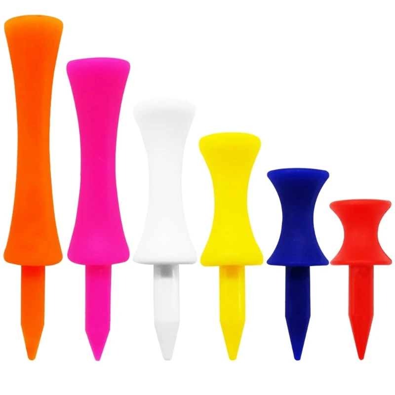 Golf-Tees, 6-Colors Each of 50pcs, Assorted Size 70mm/57mm/51mm/45mm/38mm/32mm