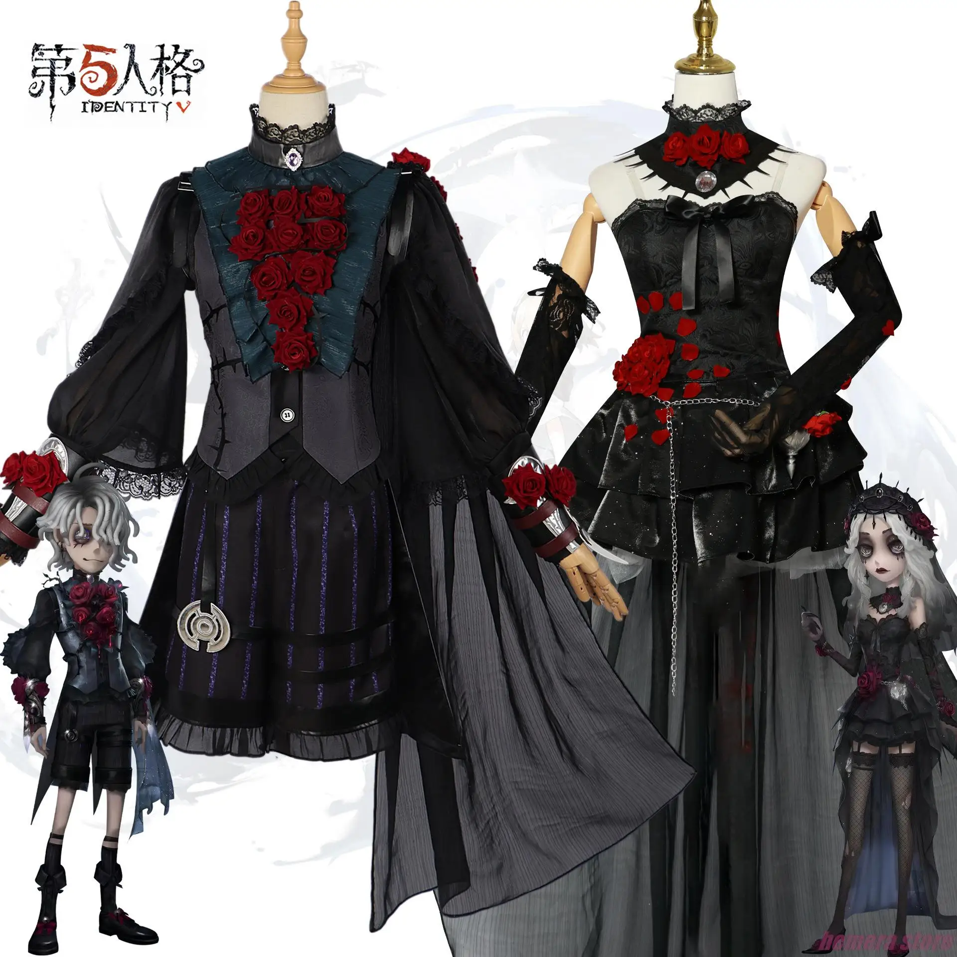 Identity V Cosplay Costume Game Iv5 Patient Luminary Cosplay Costume Emil Skin Rose Clothes Suits Full Sets Halloween Gifts