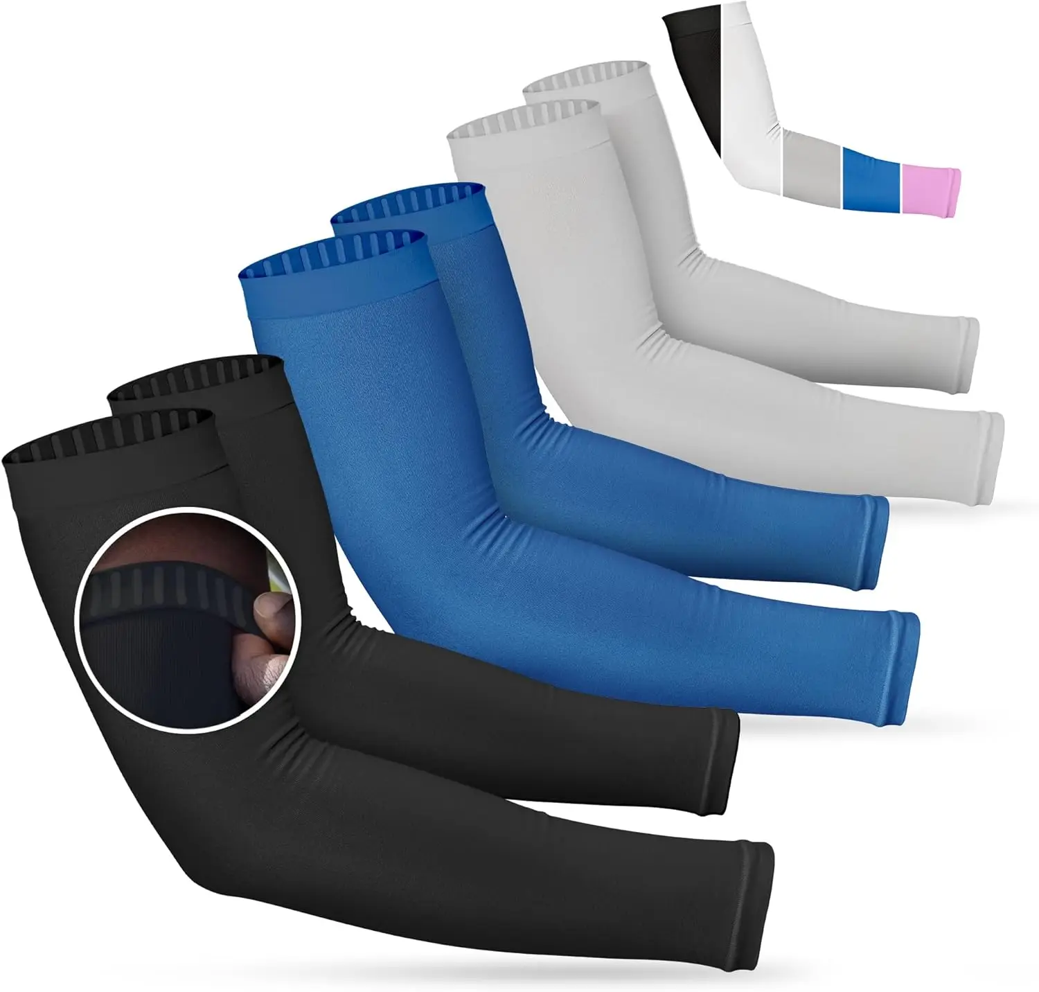 

Breathable UV Protection Sports Arm Sleeves for Men, Women & Youth - Cooling Sun Guard