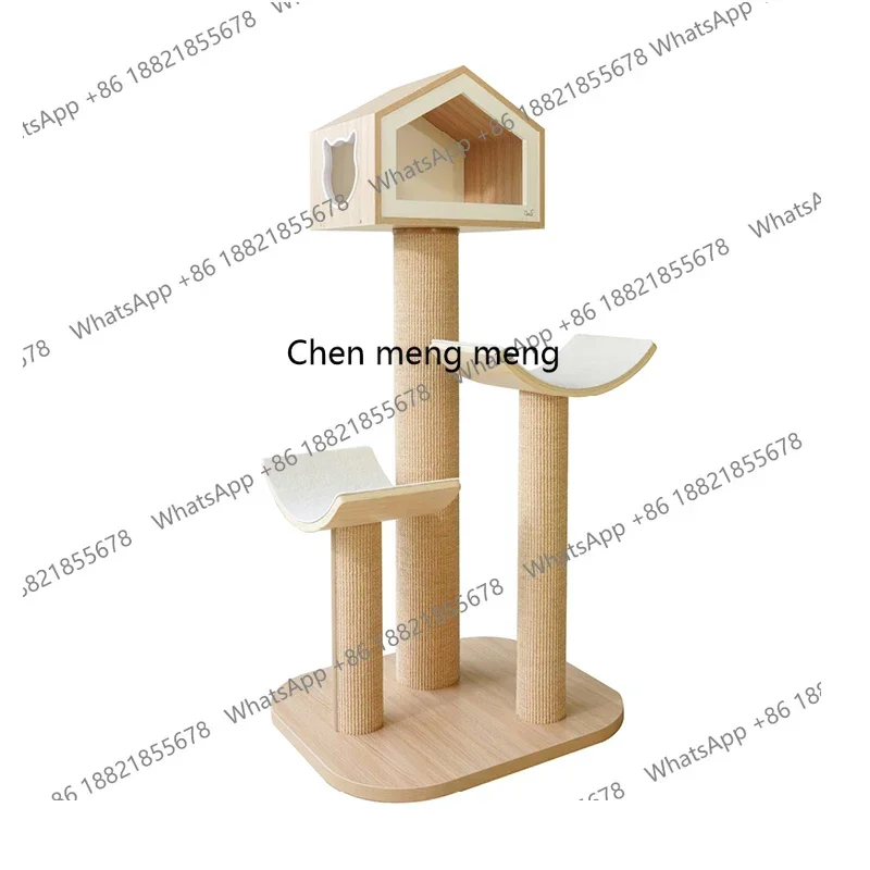 D5556 cat climbing frame series integrated cat scratching column cat house does not occupy an area of solid wood wear-resistant